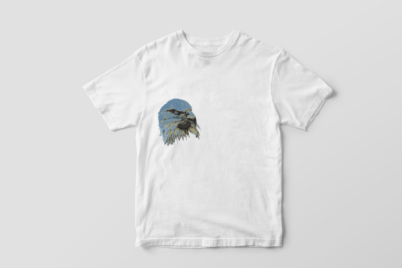 Eagle Face Embroidery Design for Holiday Collections