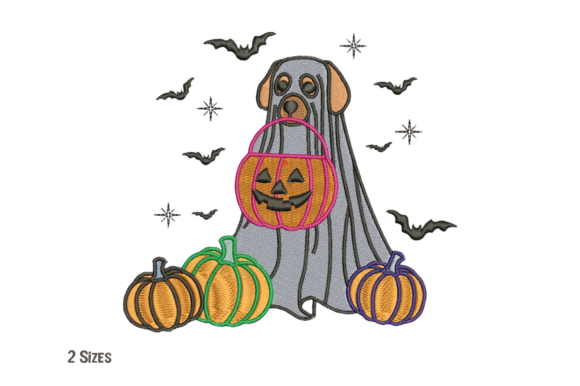 Ghost Dog Pumpkin Bat Embroidery Design Review