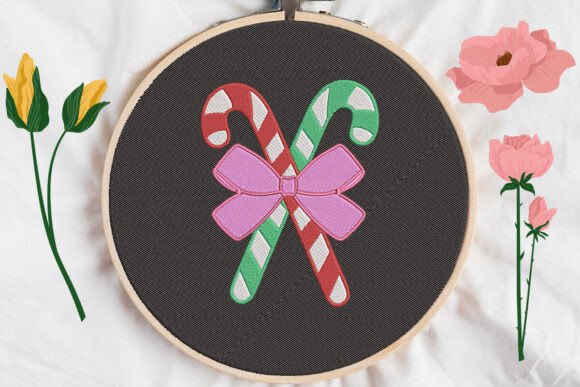 Review: Christmas Candy Cane Embroidery Design