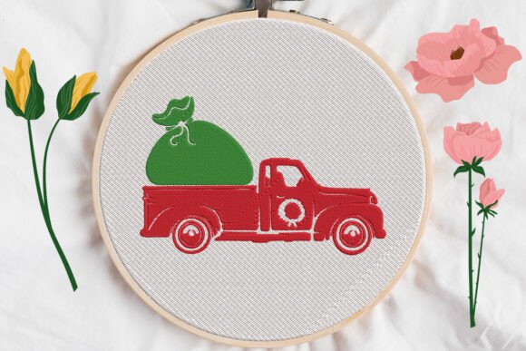 Review: Christmas Gift Bag Truck Embroidery Design