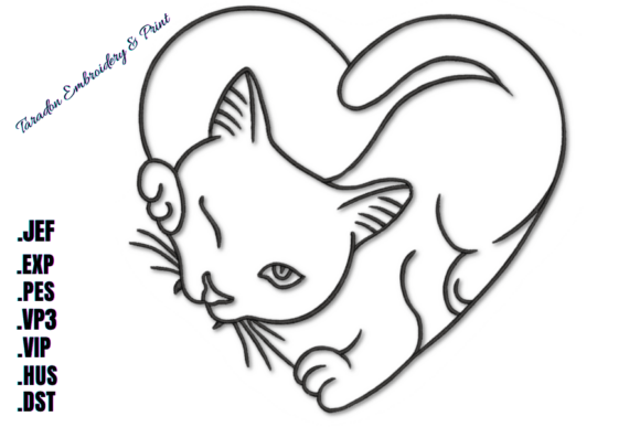 Review: Playful Cat Heart Machine Embroidery