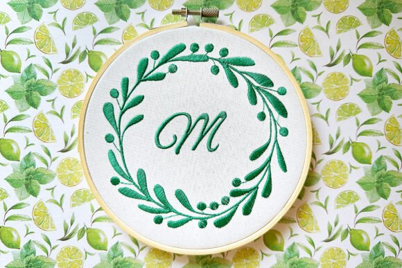 Reviewing Round Floral Monogram Machine Embroidery