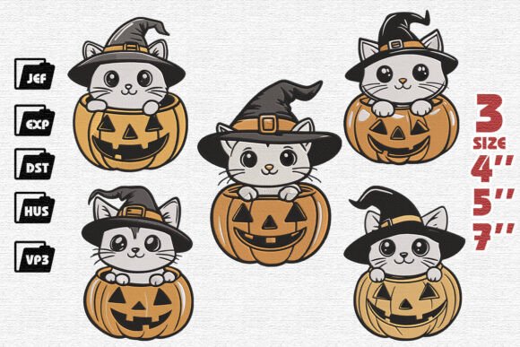 Reviewing Set of 5 Cute Kitten Embroidery for Etsy Shops