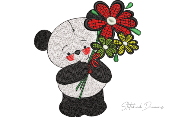 Teddy Bear Holding Flowers Embroidery Review